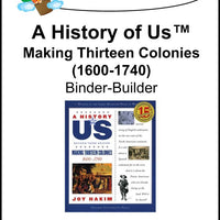 A History of Us Book 2- Making Thirteen Colonies Lapbook Binder-Builder - A Journey Through Learning Lapbooks 