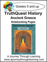 Ancient Greece Supplements Made for TruthQuest History - A Journey Through Learning Lapbooks