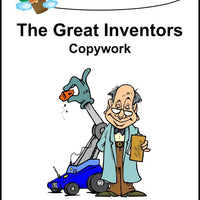 Inventors Copywork (printed letters) - A Journey Through Learning Lapbooks 