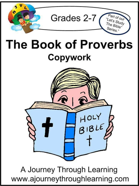 Book of Proverbs Copywork (cursive letters) - A Journey Through Learning Lapbooks 