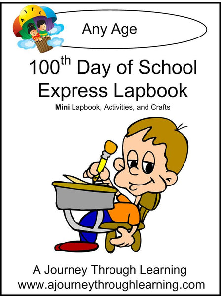 100th Day of School Express Lapbook - A Journey Through Learning Lapbooks 