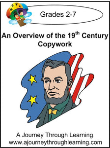 An Overview of the 19th Century Copywork (cursive letters) - A Journey Through Learning Lapbooks 