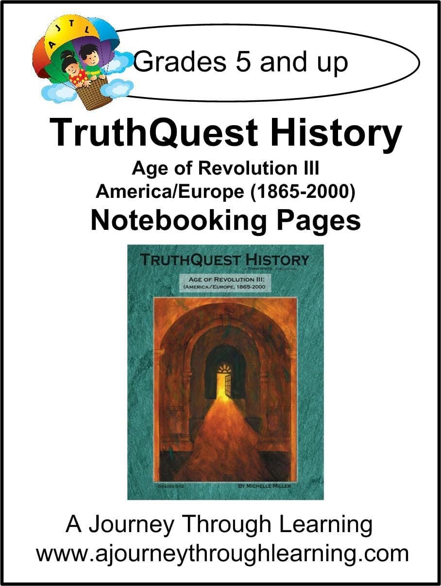 Age of Revolution Book 3 Notebooking Pages - A Journey Through Learning Lapbooks 
