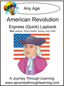 American Revolution Express Lapbook - A Journey Through Learning Lapbooks 