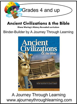 Diana Waring History Revealed-Ancient Civilizations & the Bible Binder-Builder - A Journey Through Learning Lapbooks 