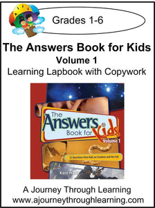 New Leaf Press-The Answers Book for Kids Volume 1 Lapbook - A Journey Through Learning Lapbooks 