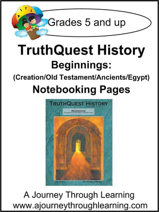 Beginnings (Creation/Old Testament/Ancients/Egypt) Supplements Made for TruthQuest History - A Journey Through Learning Lapbooks 