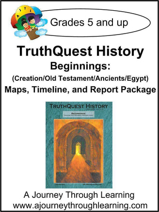 Beginnings (Creation/Old Testament/Ancients/Egypt) Supplements Made for TruthQuest History - A Journey Through Learning Lapbooks 