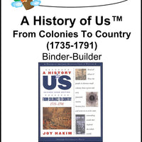 A History of Us Book 3- From Colonies to Country Lapbook Binder-Builder - A Journey Through Learning Lapbooks 