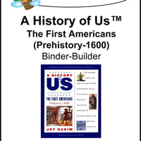 A History of Us Book 1- The First Americans Lapbook Binder-Builder - A Journey Through Learning Lapbooks 