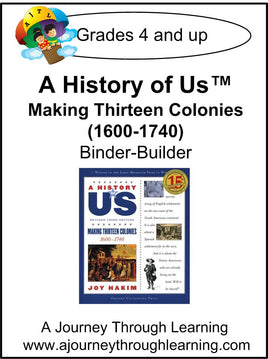 A History of Us Book 2- Making Thirteen Colonies Lapbook Binder-Builder - A Journey Through Learning Lapbooks 
