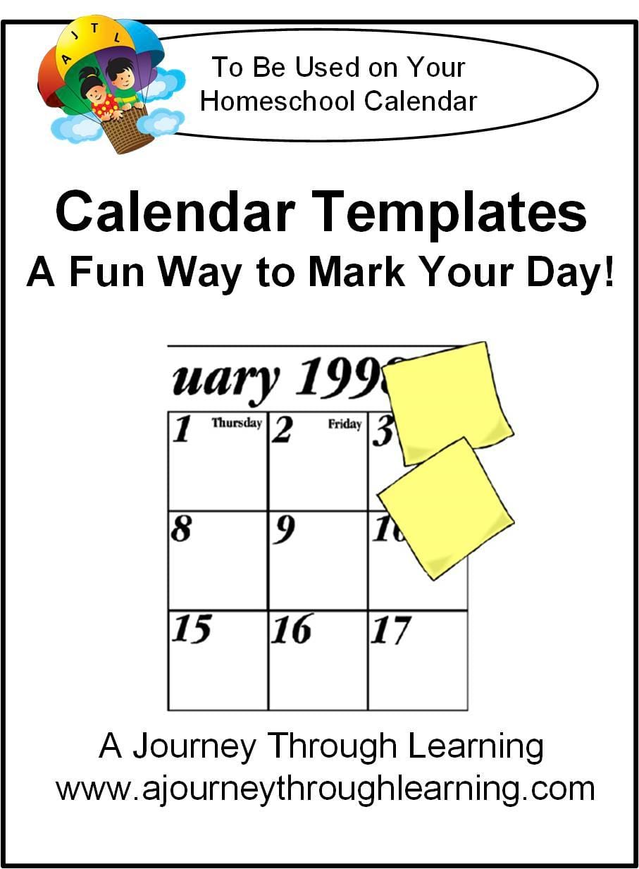 Calendar Templates - A Journey Through Learning Lapbooks 