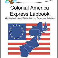 Colonial America Express Lapbook - A Journey Through Learning Lapbooks 