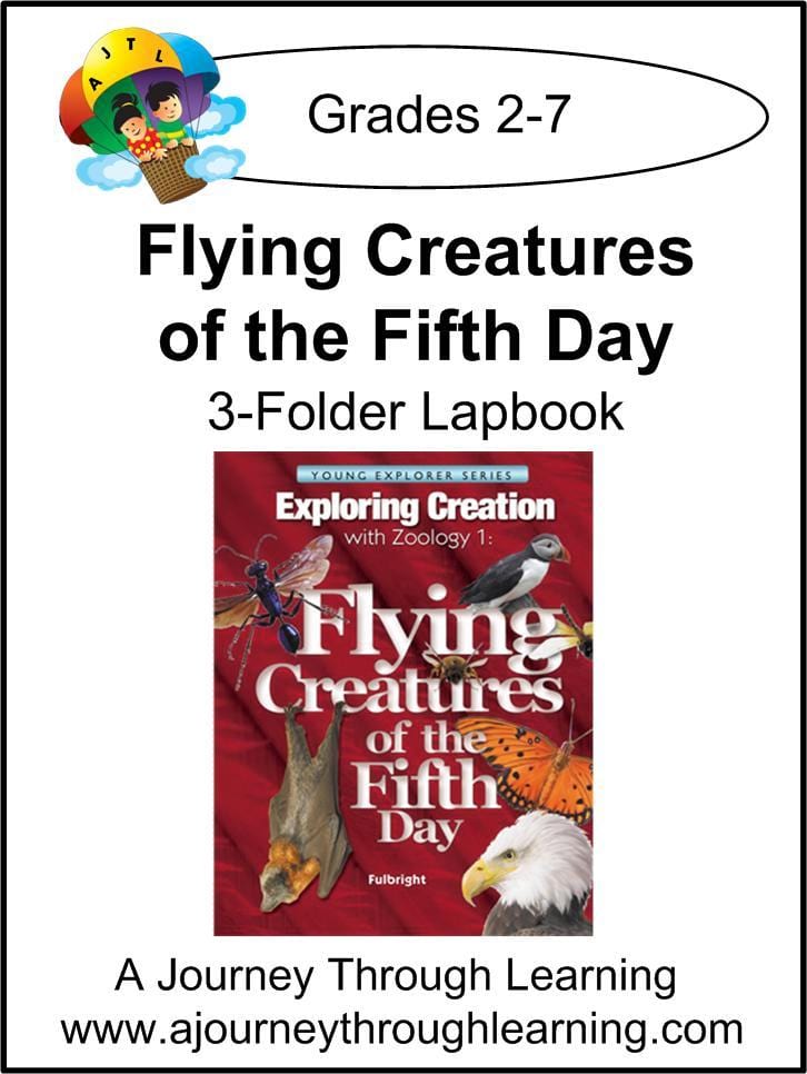 Exploring Creation with Flying Creatures by  Apologia/Jeannie Fulbright 3 Folder Lapbook- Color - A Journey Through Learning Lapbooks 