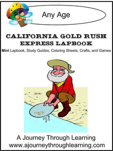 California Gold Rush Express Lapbook - A Journey Through Learning Lapbooks 