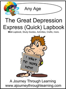 Great Depression Express Lapbook - A Journey Through Learning Lapbooks 