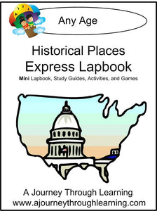 Historical Places Express Lapbook - A Journey Through Learning Lapbooks 