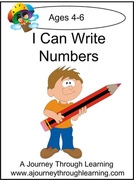 I Can Write Numbers Pages - A Journey Through Learning Lapbooks 