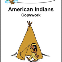 American Indians Copywork (printed letters) - A Journey Through Learning Lapbooks 