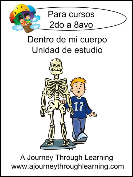 Dentro de mi cuerpo (Inside my Body) UNIT STUDY with Study Guide - A Journey Through Learning Lapbooks 