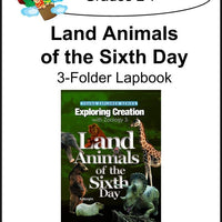 Exploring Creation with Land Animals by Apologia/Jeannie Fulbright 3 Folder Lapbook - A Journey Through Learning Lapbooks 
