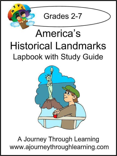 America's Historical Landmarks Lapbook with Study Guide | A Journey Th ...