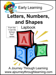 Letters, Numbers, and Shapes Lapbook - A Journey Through Learning Lapbooks 
