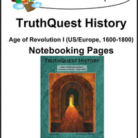 Age of Revolution Book 1 Supplements Made for TruthQuest History - A Journey Through Learning Lapbooks 