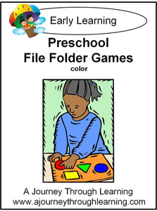 Preschool File Folder Games (Colorful Graphics) - A Journey Through Learning Lapbooks 