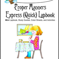 Proper Manners Express Lapbook - A Journey Through Learning Lapbooks 