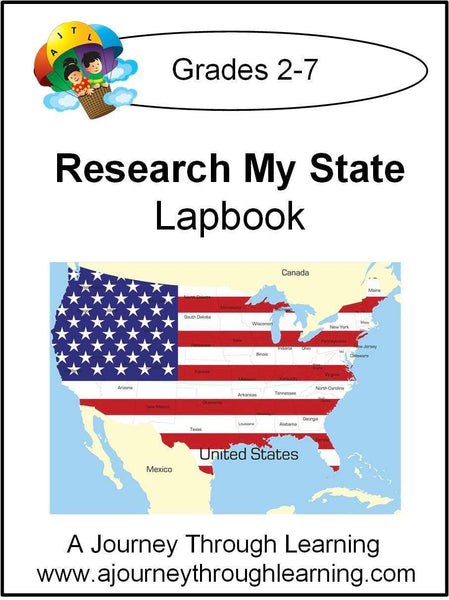 Research My State Lapbooks (you choose state) - A Journey Through Learning Lapbooks 