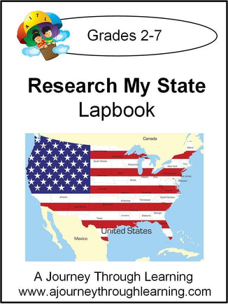 Research My State Lapbooks (you choose state) - A Journey Through Learning Lapbooks 