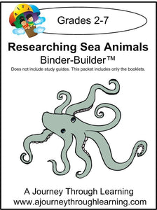 Researching Sea Animals Binder-Builder - A Journey Through Learning Lapbooks 