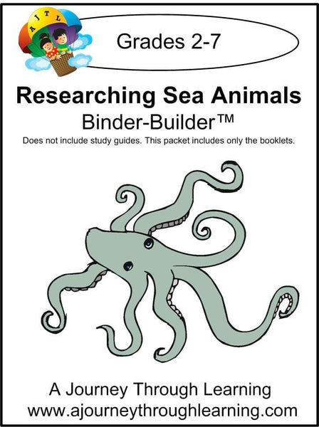 Researching Sea Animals Binder-Builder - A Journey Through Learning Lapbooks 