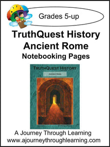 Ancient Rome Supplements Made for TruthQuest History - A Journey Through Learning Lapbooks 