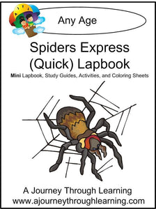 Spiders Express Lapbook - A Journey Through Learning Lapbooks 