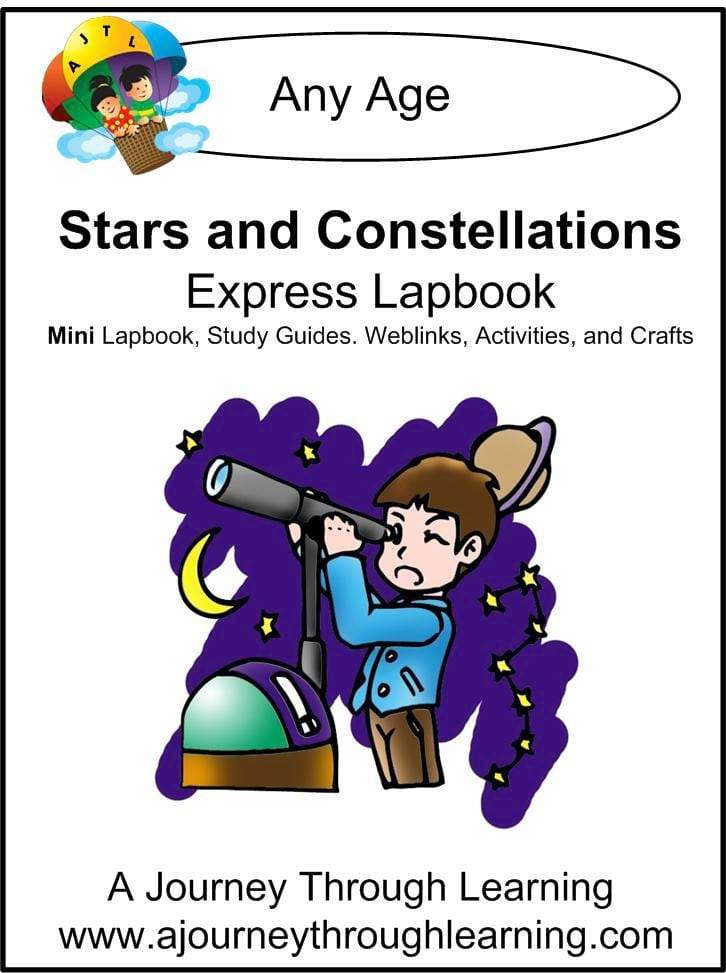 Stars and Constellations Express Lapbook - A Journey Through Learning Lapbooks 