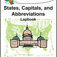 States, Capitals, and Abbreviations Flashcards Lapbook - A Journey Through Learning Lapbooks 