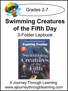 Exploring Creation with Swimming Creatures by  Apologia/Jeannie Fulbright 3 Folder Lapbook- Color - A Journey Through Learning Lapbooks 