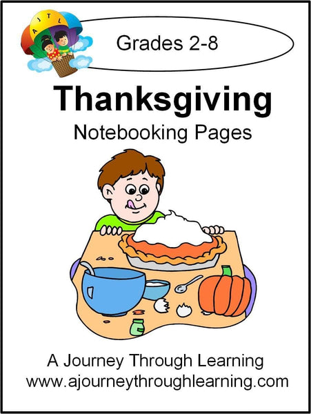 Thanksgiving Notebooking Pages - A Journey Through Learning Lapbooks 