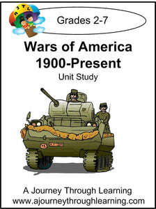 Wars of America 1900-Present Unit Study - A Journey Through Learning Lapbooks 