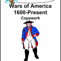 Wars of America Copywork (1600-present) Copywork (cursive letters) - A Journey Through Learning Lapbooks 