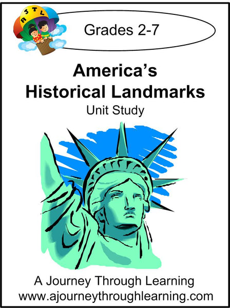 America's Historical Landmarks Unit Study - A Journey Through Learning Lapbooks 