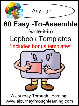 60 Easy-to-Assemble Lapbook Templates - A Journey Through Learning Lapbooks 