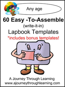 60 Easy-to-Assemble Lapbook Templates - A Journey Through Learning Lapbooks 