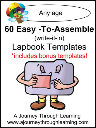 60 Easy-to-Assemble Lapbook Templates - A Journey Through Learning Lapbooks 